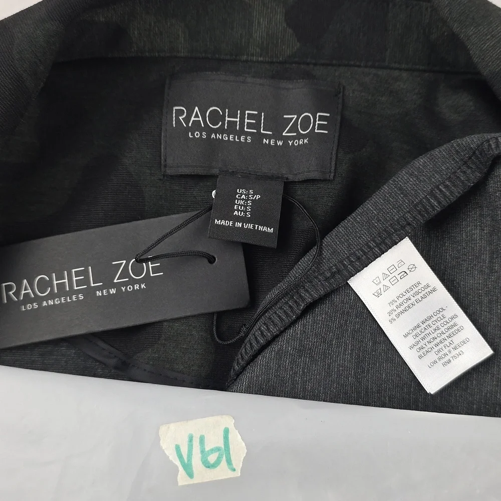 NWT Rachel Zoe Strech Dark Camouflage Blazer Size‎ Small V61